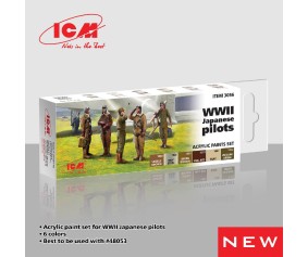 ICM Colour Sets - WWII Japanese pilots, acrylic paint set, 6 bottles х 12 ml