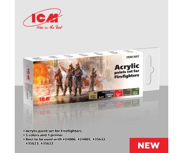 ICM Colour Sets - Firefighters, acrylic paint set, 6 bottles х 12 ml