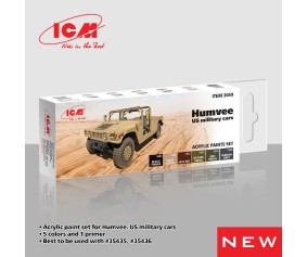 ICM Colour Sets - Humvee. US military cars, acrylic paint set, 6 bottles х 12 ml
