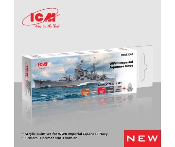 ICM Colour Sets - WWII Imperial Japanese Navy, acrylic paint set, 6 bottles х 12 ml