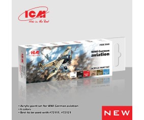 ICM Colour Sets - WWI German aviations , acrylic paint set, 6 bottles х 12 ml