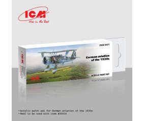 ICM Colour Sets - German aviation of the 1930s, acrylic paint set, 6 bottles х 12 ml