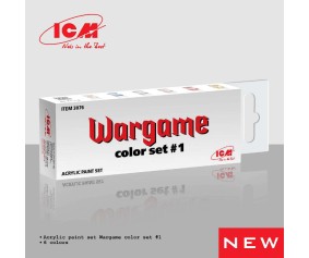 ICM Colour Sets - Acrylic paint set for Wargame Color Set # 1, 6 bottles x 12ml ICM Colour Sets - Acrylic paint set for Wargame Color Set # 1, 6 bottles x 12ml