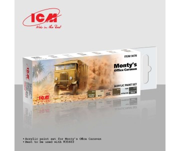 ICM Colour Sets - Acrylic paint set for Monty's Office Caravan , 6 bottles x 12ml