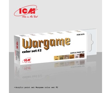 ICM Colour Sets - Acrylic paint set for Wargame Color Set # 2, 6 bottles x 12ml