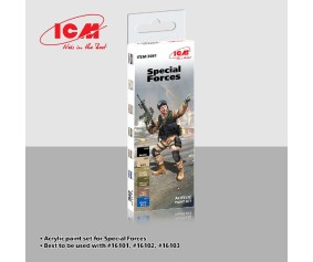 ICM Colour Sets - Acrylic paint set for Special Forces (modern, Western), 6 bottles x 12ml ICM Colour Sets - Acrylic paint set for Special Forces (modern, Western), 6 bottles x 12ml
