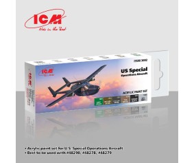 ICM Colour Sets - Acrylic paint set for U.S. Special Operations Aircraft, 6 bottles x 12ml ICM Colour Sets - Acrylic paint set for U.S. Special Operations Aircraft, 6 bottles x 12ml
