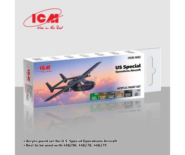 ICM Colour Sets - Acrylic paint set for U.S. Special Operations Aircraft, 6 bottles x 12ml