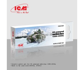 ICM Colour Sets - Acrylic paint set for US armored vehicles 1990-2000s, 6 bottles x 12ml ICM Colour Sets - Acrylic paint set for US armored vehicles 1990-2000s, 6 bottles x 12ml