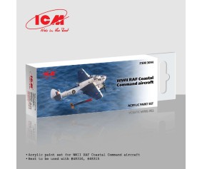 ICM Colour Sets - Acrylic paint set for WWII RAF Coastal Command aircraft, 6 bottles x 12ml ICM Colour Sets - Acrylic paint set for WWII RAF Coastal Command aircraft, 6 bottles x 12ml