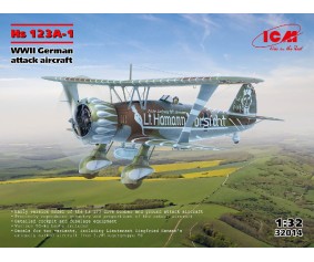 ICM 1/32 Hs 123A-1, WWII German attack aircraft (100% new molds)