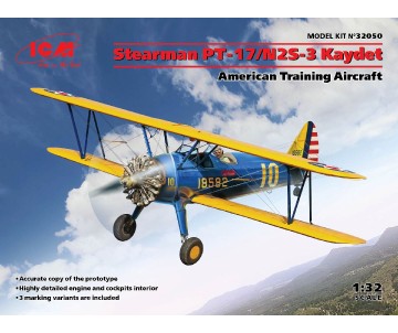 ICM 1/32 Stearman PT-17/N2S-3 Kaydet , American Training Aircraft