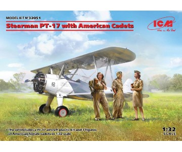 ICM 1/32 Stearman PT-17 with American Cadets