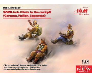 ICM 1/32 WWII Axis Pilots in the cockpit (German, Italian, Japanese)