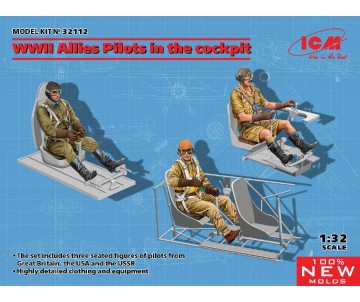 ICM 1/32 WWII Allies Pilots in the cockpit (British, American, Soviet)
