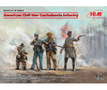 ICM 1/35 American Civil War Confederate Infantry. Set #1
