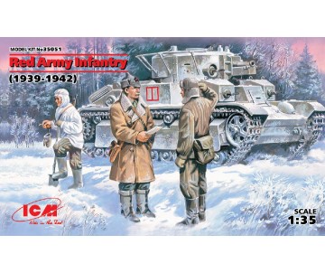 ICM 1/35 Red Army Infantry (1939-1942) (3 figures - officer, 2 soldiers)