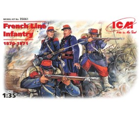 ICM 1/35 French Line Infantry (1870-1871) (4 figures - 1 officer, 3 soldiers) ICM 1/35 French Line Infantry (1870-1871) (4 figures - 1 officer, 3 soldiers)