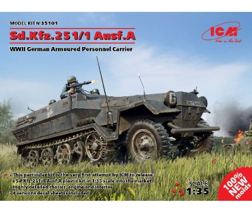ICM 1/35 Sd.Kfz.251/1 Ausf.A, WWII German Armoured Personnel Carrier