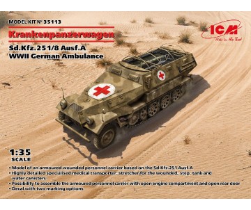 ICM 1/35 Sd.Kfz.251/8 Ausf.A 'Krankenpanzerwagen', WWII German Ambulance