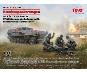 ICM 1/35  'Krankenpanzerwagen' 
Sd.Kfz.251/8 Ausf.A , WWII German Ambulance with Military Medical Personnel
