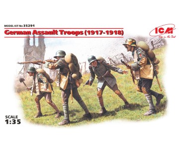 ICM 1/35 German Assault Troops (1917-1918) (4 figures - 1 unterofficer, 3 soldiers)