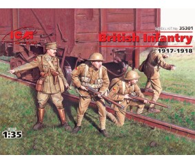 ICM 1/35 British Infantry (1917-1918) (4 figures - 1 officer, 3 soldiers)