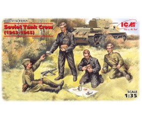 ICM 1/35 Soviet Tank Crew (1943-1945) (4 figures - 2 officers, 2 tankmen)