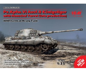 ICM 1/35 Pz.Kpfw.VI Ausf.B King Tiger with Henschel Turret (late production), WWII German Heavy Tank  