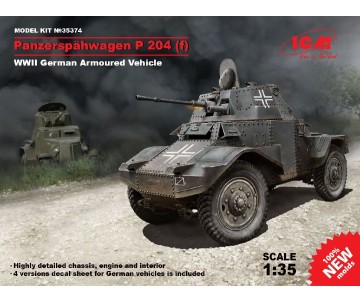 ICM 1/35 Panzerspähwagen P 204 (f), WWII German Armoured Vehicle