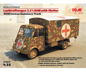 ICM 1/35 Lastkraftwagen 3,5 t AHN with Shelter, WWII German Ambulance Truck