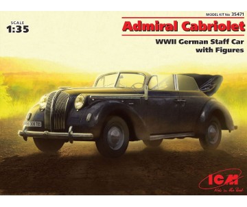 ICM 1/35 Admiral Cabriolet, WWII German Staff Car with Figures