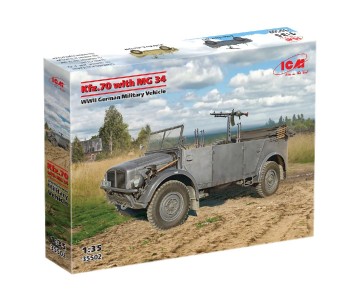 ICM 1/35 Kfz.70 with MG 34, WWII German Military Vehicle