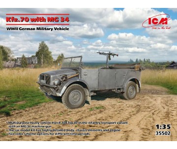 ICM 1/35 Kfz.70 with MG 34, WWII German Military Vehicle