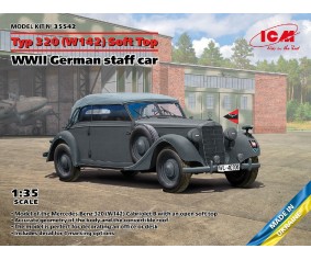 ICM 1/35 Typ 320 (W142) Cabriolet Soft Top, WWII German staff car