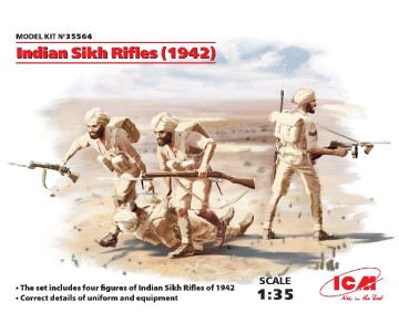 ICM 1/35 Indian Sikh Rifles (1942) (4 figures)
