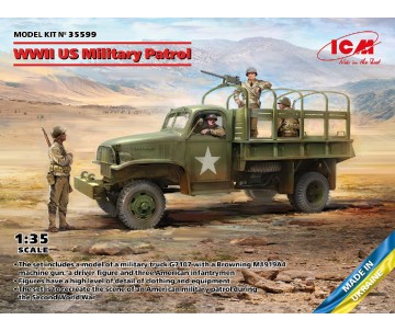 ICM 1/35 WWII US Military Patrol (G7107 with MG M1919A4)