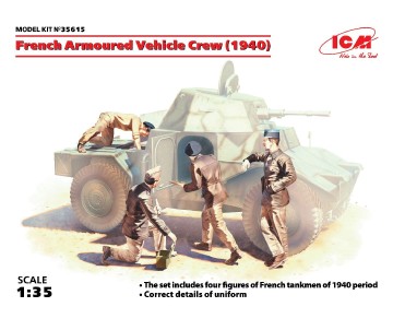 ICM 1/35 French Armoured Vehicle Crew (1940) (4 figures)  