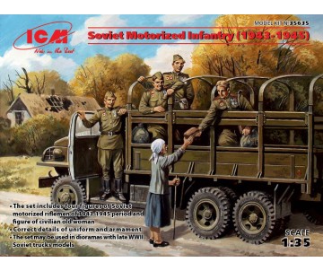 ICM 1/35 Soviet Motorized Infantry (1943-1945), (5 figures)