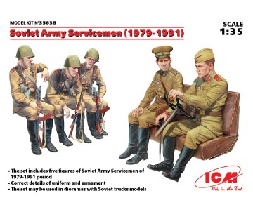 ICM 1/35 Soviet Army Servicemen (1979-1991), (5 figures)