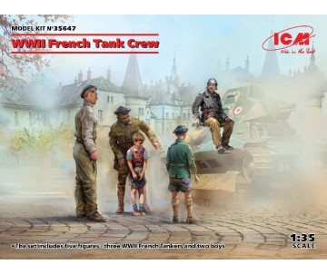 ICM 1/35 WWII French Tank Crew (4 figures)