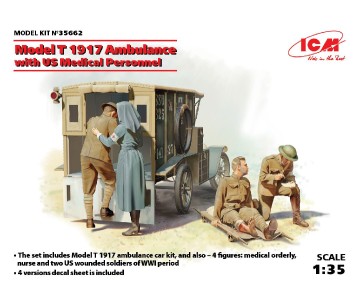 ICM 1/35 Model T 1917 Ambulance with US Medical Personnel