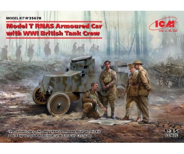 ICM 1/35 Model T RNAS Armoured Car with WWI British Tank Crew