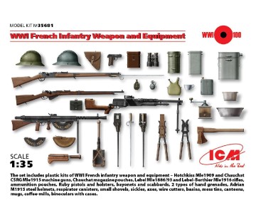 ICM 1/35 WWI French Infantry Weapon and Equipment