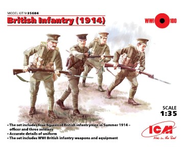 ICM 1/35 British Infantry (1914) (4 figures)