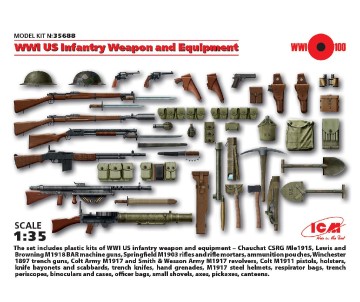 ICM 1/35 WWI US Infantry Weapon and Equipment
