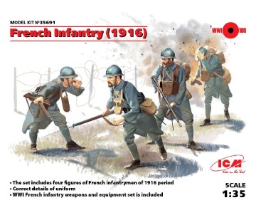 ICM 1/35 French Infantry (1916) (4 figures)  