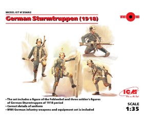 ICM 1/35 German Sturmtruppen (1918) (4 figures) ICM 1/35 German Sturmtruppen (1918) (4 figures)