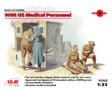 ICM 1/35 WWI US Medical Personnel (4 figures)
