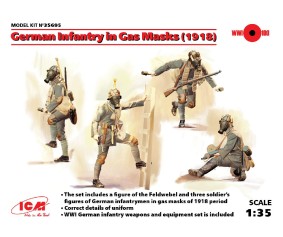 ICM 1/35 German Infantry in Gas Masks (1918) (4 figures) ICM 1/35 German Infantry in Gas Masks (1918) (4 figures)